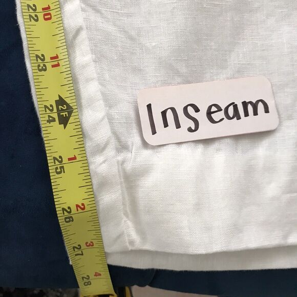 Chico’s White Linen Cropped Pull On Pants with Pockets NWOT XL 3 - Picture 8 of 10